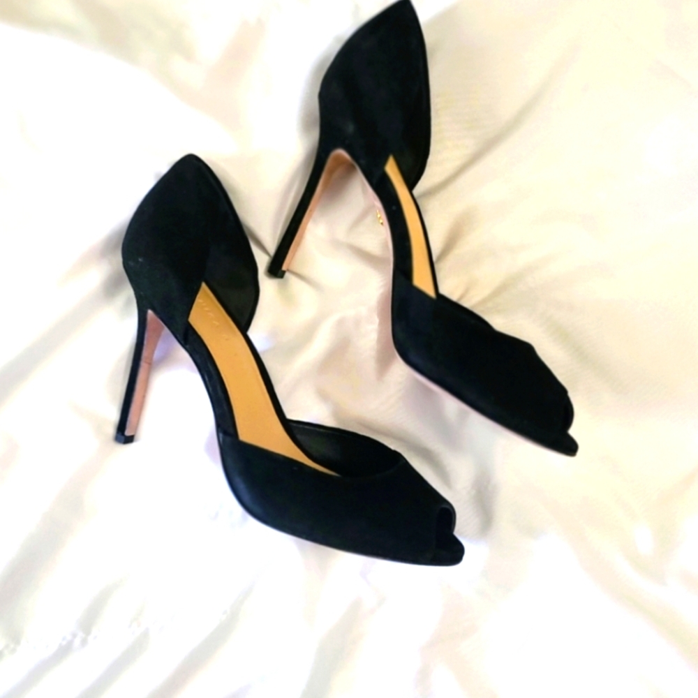 Veronica Beard peep toe stilleto heels